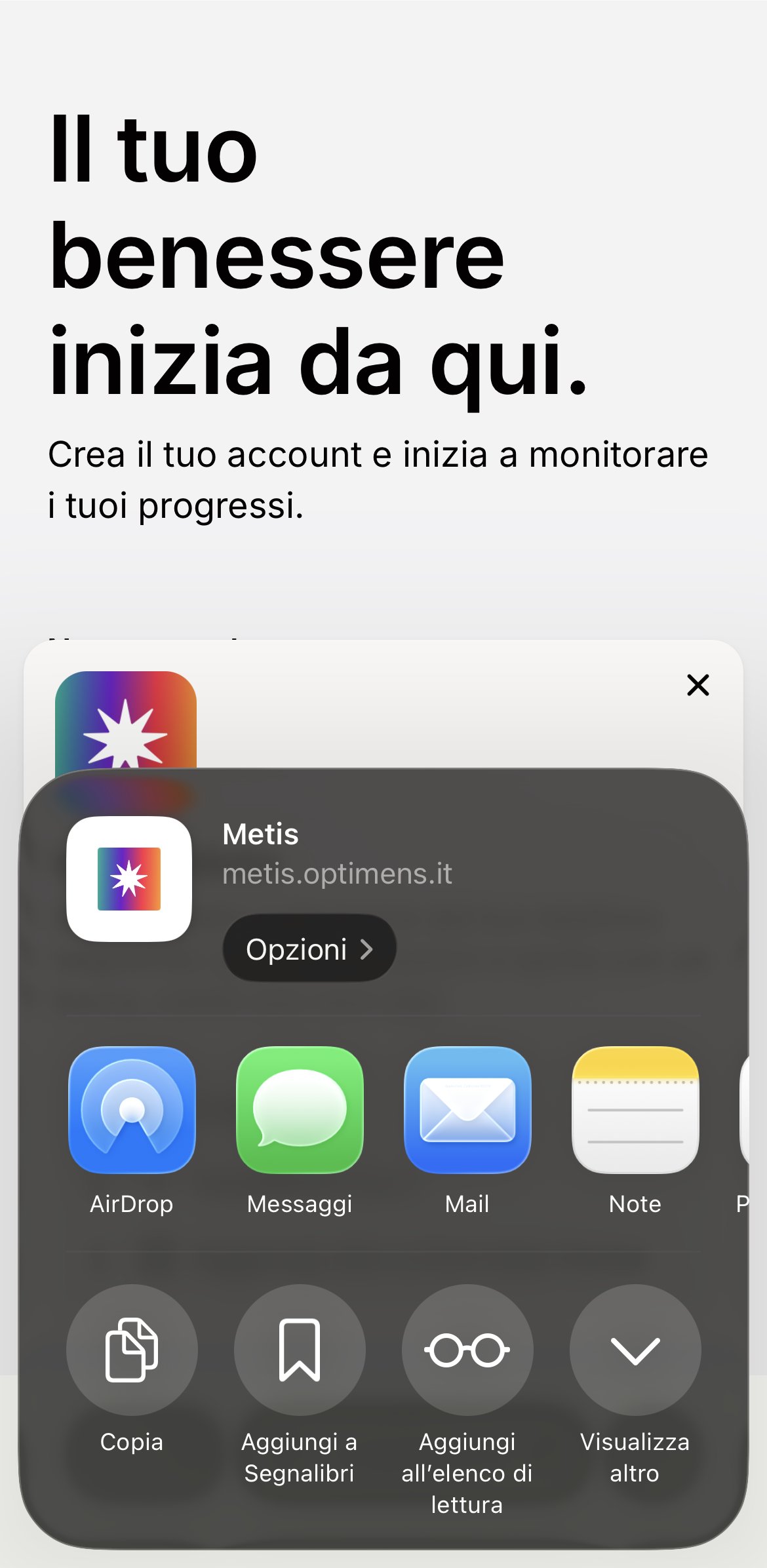Foglio di condivisione con la freccia «Visualizza altro» evidenziata.